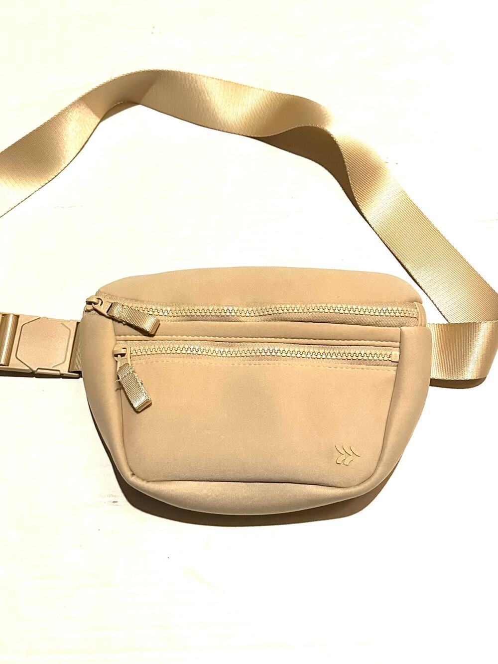 All In Motion Cream Beige Premium Belt Bag Fanny Pack Crossbody